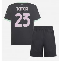 Camiseta AC Milan Fikayo Tomori #23 Tercera Equipación para niños 2024-25 manga corta (+ pantalones cortos)